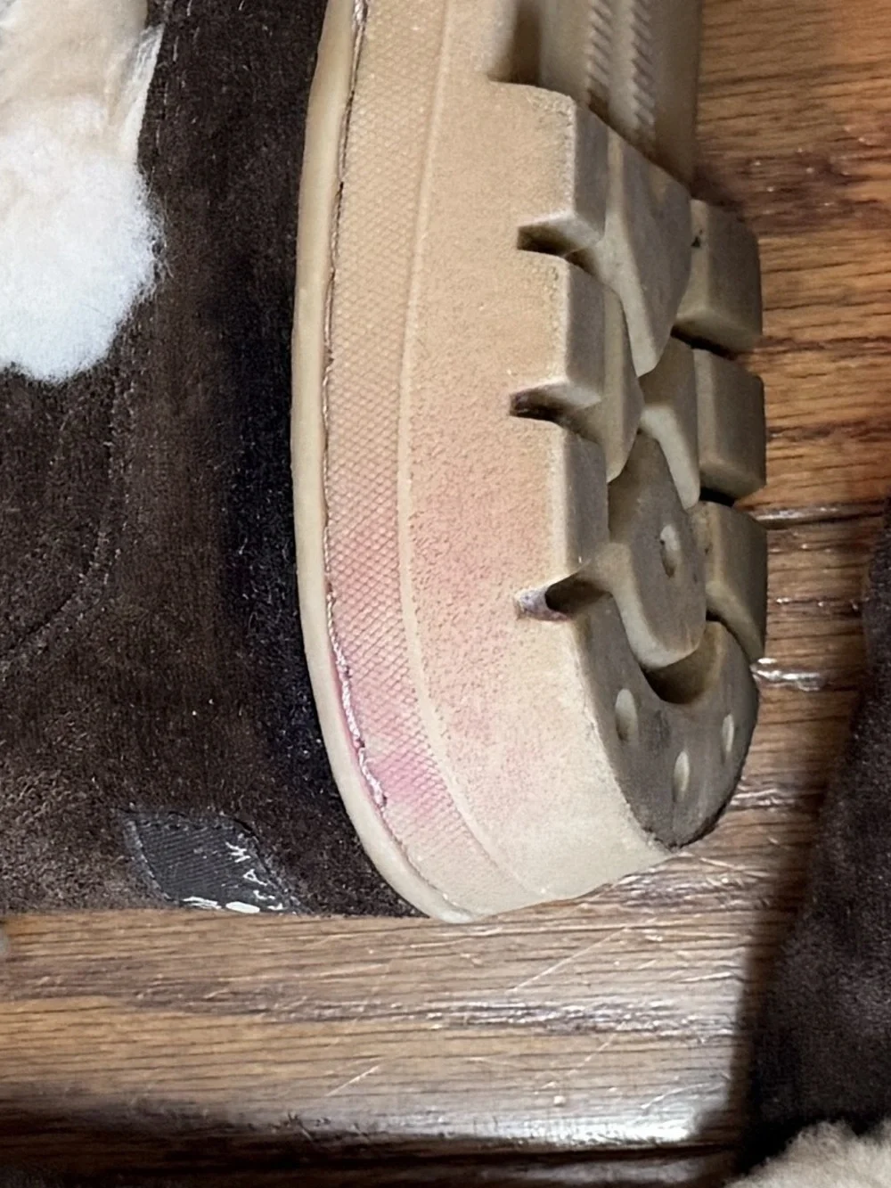 BEARPAW Koda Brown Suede Sheepskin Fur Trim Tall Boots Womens Size 9⁠